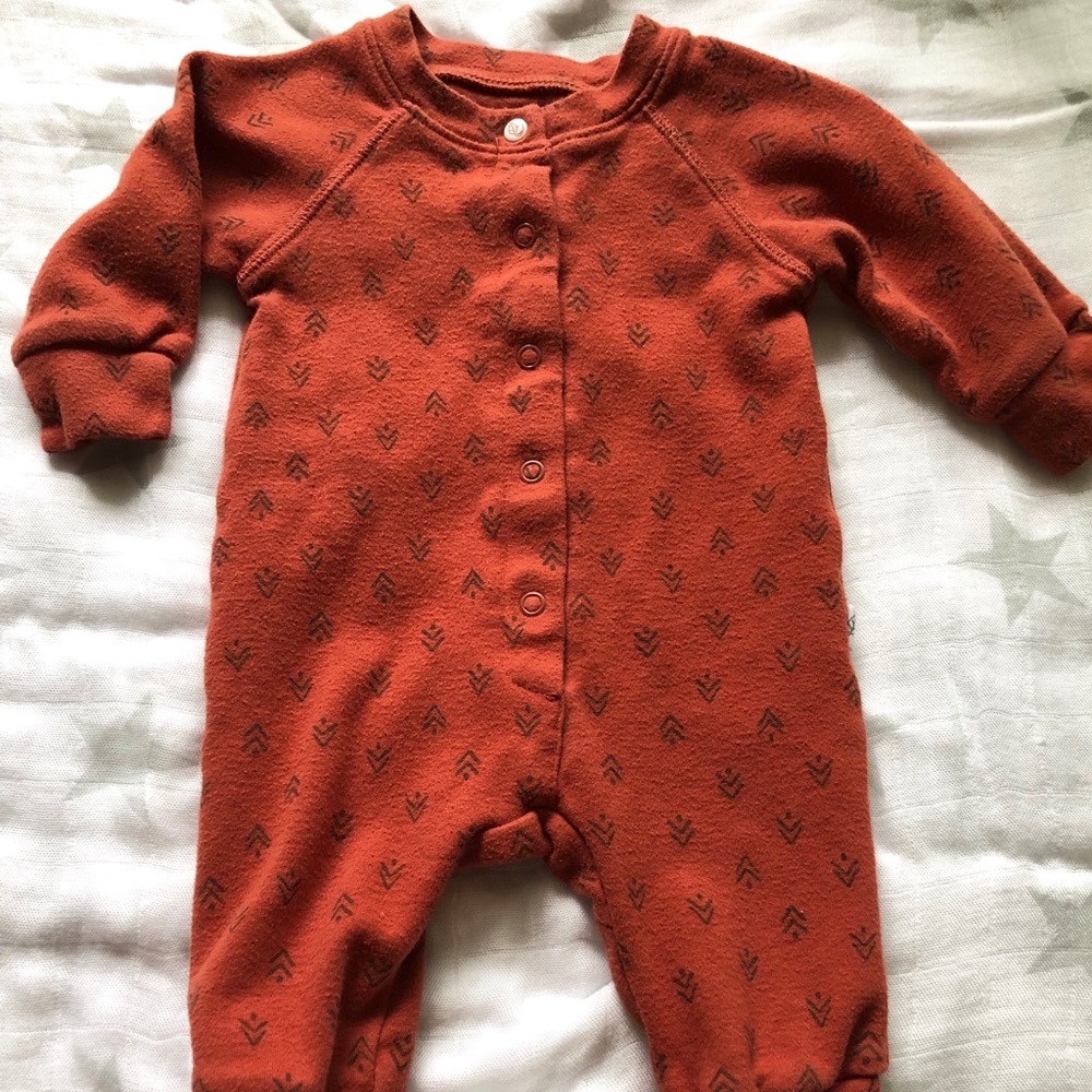 Newborn Oliver & Rain Rust Woodland Romper